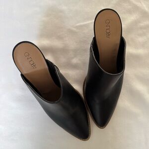 Abound Black Faux Leather Mule Clogs | Size 8